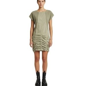 XCVI Wearables Aviana Dress XL Green Lagenlook Gorpcore Edgy Minimalist Utility